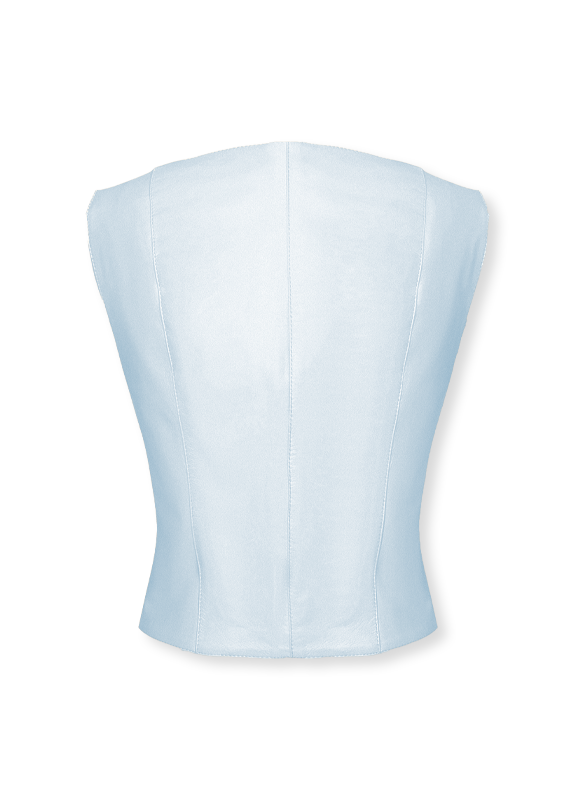 colete couro, colete petalas, colete de couro, blusa de couro