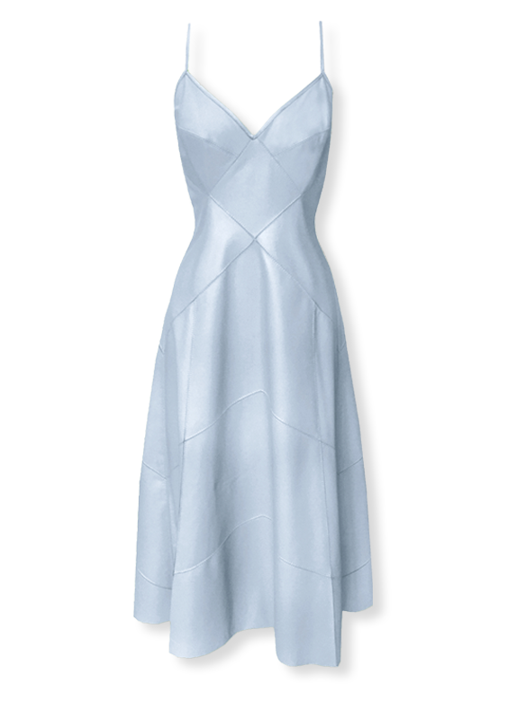 vestido lana, vestido em couro, vestido em couro e tule